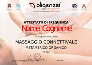 attestato corso massaggio oligenesi