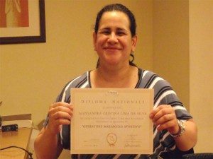 alexsandra cristina lima da silva, diploma operatore massaggio sportivo